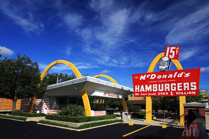First McDonald's restaurant in Des Plaines, Illinois (near Chicago)